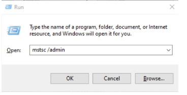 mstsc /admin
